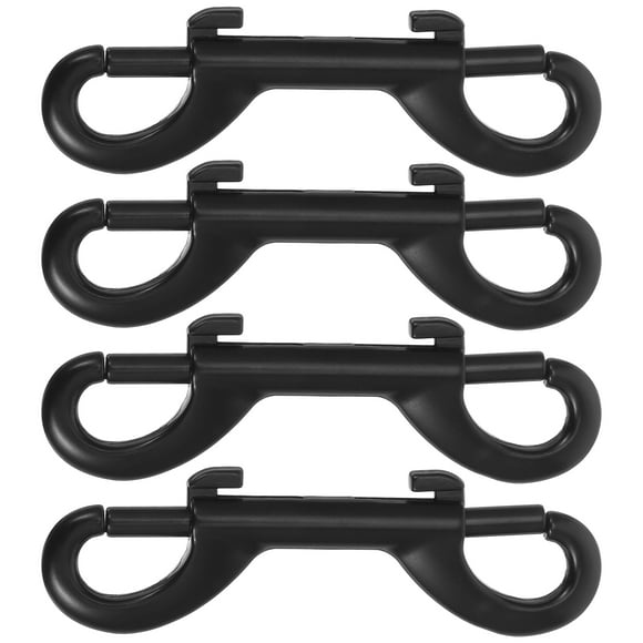 LOLIPPYY 4Pcs Double Ended Bolt Snap Hook Black Metal Clips for Secure Quick Connection