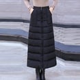 thumbnail image 2 of QATAINLAV Women's Quilted Puffer Long Skirts Fall Winter Warm Down Wrap Skirt Solid Color Full Zipper Snow Skirts with Pockets, Black, M(XL), Mother's Day Gifts, 2 of 9