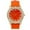 Orange/Gold, variant on Mens Silver Big Rocks with Roman Numerals Fully Iced Out Spring Summer Colorful Dial Watch - ST10357 RN Single