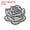 Grey, variant on Unique Bargains Rose Embroidered Patch Appliques Flower Sew Iron on Patches Grey