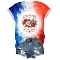 thumbnail image 4 of idosla USA Flag Tee Shirt for Women 4th of July Memorial Day Gift T Shirt Casual Short Sleeve American Proud T-Shirt Tops (Watermelon Red, XL), 4 of 7