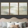 thumbnail image 3 of wall26 Framed Canvas Print Wall Art Set Minimal Teal Tan Paint Stroke Landscape Abstract Shapes Illustrations Modern Art Decorative Multicolor for Living Room, Bedroom, Office - 16"x24"x3 N, 3 of 5