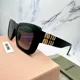 thumbnail image 5 of New MIU MIU Sunglasses Black Square Rectangular Gold Metal Authentic 53-18-135mm, 5 of 6