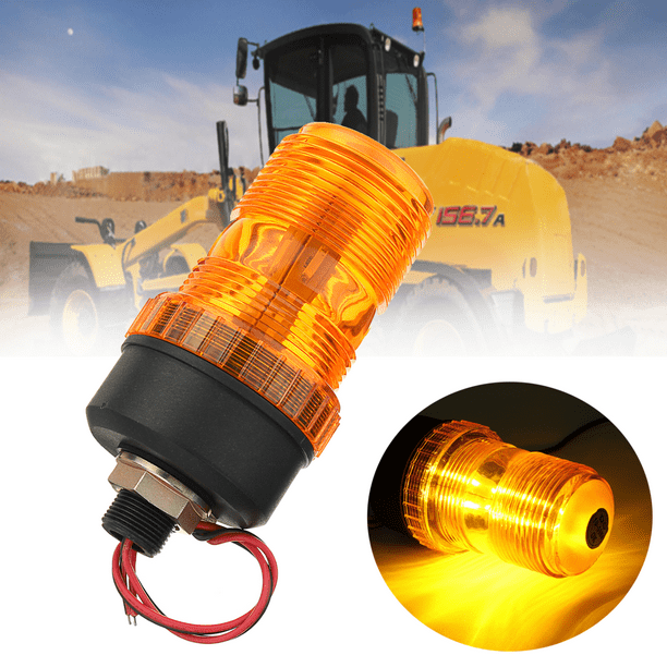LED Rotating Flashing Amber Beacon Flexible Strobe Warning Light 10