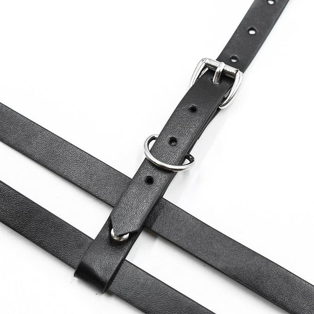 Leather Double Strap Thigh Harness, Genuine Leather Garter Belt