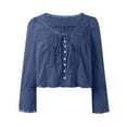 thumbnail image 5 of EDFBUYKRS Womens Long Sleeve Shirts, Casual Crewneck Tunic Tops for Womens Fall, Basic Tees for Women Loose Fit L, 5 of 5