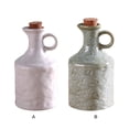 thumbnail image 2 of Bewildely Botella de aceite con tapón de corcho, dispensador de aceite de oliva de cerámica, a prueba de fugas, para almacenamiento de vinagre, Cocina y Comedor blanco, 2 of 6