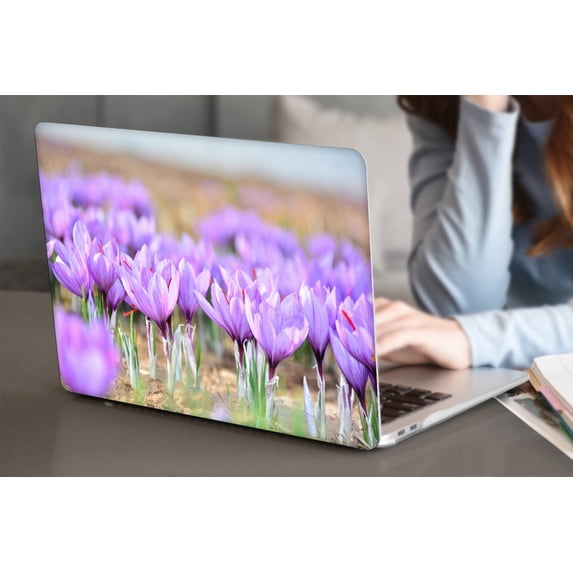 Protective Case Hard Cover Compatible MacBook Pro 14" 2021 2022 2023 A2779/A2442 Cable Tie, Flower 0501