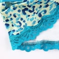 thumbnail image 2 of (Verde S) Camisola sexy con estampado animal y pajarita con costuras de encaje que deja al descubierto el abdomen, 2 of 8