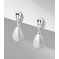 thumbnail image 4 of CFIOZYOS 14k Gold Plated Lightweight Pearl Earrings,Trendy Jewelry,Teardrop Hoop Earrings for Women,Pearl Drop Earrings,Elegant Jewelry for Gifts, 4 of 12