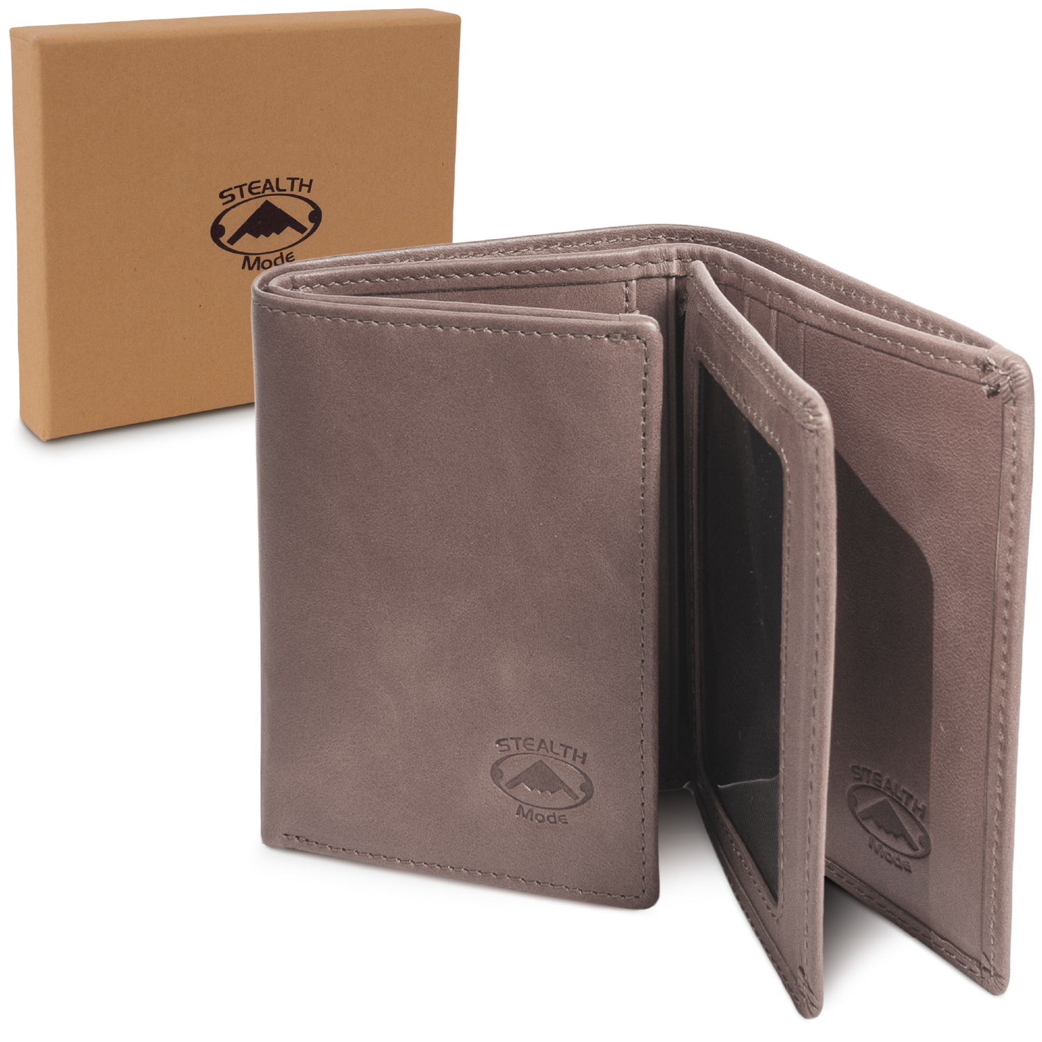 Stealth Mode Leather Trifold RFID Wallet For Men photo 8