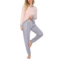 thumbnail image 4 of Avidlove Women Pajama Sets Comfy Long Sleeve Pjs Pullover with Jogger Pants Lounge Sets Crew Neck Soft Sleepwear, 4 of 9