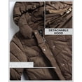 thumbnail image 4 of Chaqueta acolchada Steve Madden, larga y pesada, color oliva para mujer, 4 of 7