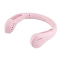 thumbnail image 3 of Ventilador de cuello USB de 3 niveles, bajo nivel de ruido, recargable, sin aspas, batería de larga duración, portátil, para ir de compras, viajar, al aire libre, color rosa, 3 of 15