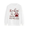 thumbnail image 3 of Pntutb Mujeres Casual Manga Larga Perro Pata Impresión O-Cuello tops Camisa Blusa Pullover Pntutb Pntutb-4513, 3 of 4
