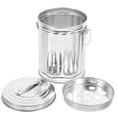 thumbnail image 4 of Shisuyan Mini Desktop Trash Can With Lid Metal Rubbish Bin Tabletop Cigarette Ash Garbage Can, 4 of 9