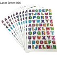 thumbnail image 1 of Adhesivo alfanumérico láser en color para niños de guardería y alumnos de primaria, 24 letras, 1 of 1