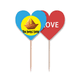 thumbnail image 1 of Usted saltar salto Titanic Palillos de dientes bandera etiqueta de amor selección de pastelitos, 1 of 4