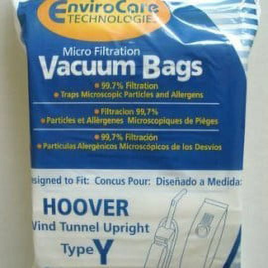 Envirocare Hoover Part#4010100Y - Type Y Vacuum Bag Replacement for Hoover WindTunnel Uprights and Hoover Vacuums Using Type Y or T