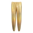 thumbnail image 5 of Cxenplz Shiny Metallic Pants for Women High Waist Shiny Jogger 70s Disco Dance Party Streetwear Trousers with Pockets, 5 of 5