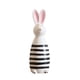 thumbnail image 2 of Figura de conejo de madera con rayas blancas y negras, 2 of 6