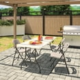 thumbnail image 3 of COSCO Solid Resin Plastic Folding Chair, Indoor/Outdoor, Double Braced, Gray, 4-Pack, 3 of 16