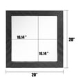 thumbnail image 6 of Stonebriar 20" x 20" Black Modern Square Wood Chevron Wall Mirror, 6 of 7