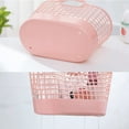 thumbnail image 2 of Cesta portátil para ducha, bolsa de plástico suave con asas, organizador de drenaje, bolsa de aseo para baño, dormitorio universitario, cocina, campamento, gimnasio, color azul, 2 of 8