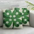 thumbnail image 3 of Awypu  St.Patricks Day Pillow Covers 18X18 Inch,Polka Dots Shamrock Decorations Holiday Spring Decorative Pillow Case Decor for Sofa Couch (Green), 3 of 5