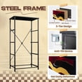 thumbnail image 4 of Dresser for Bedroom with 4 Storage Drawers Red Abstract Marble Burgundy Black Malachite Gold Veins Dressers Chest of Drawers Steel Framed Fabric Closet Organizers for Dorm Entryway, 4 of 8