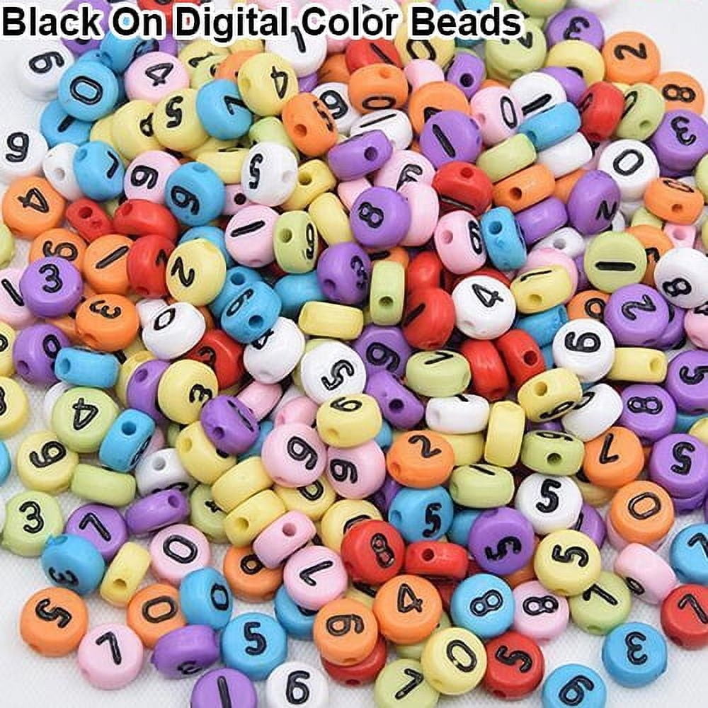Yesbay 100 Pcs Spacer Acrylic Beads Cube Alphabet Letter Bracelet Jewelry Making DIY,Black Color Letter Alphabet Beads