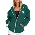 thumbnail image 4 of Cute Christian Hoodies for Women Long Sleeve Loose Bible Verse Graphic Hooded Sweatshirt with Pockets Y2k Zip Up Jacket, 4 of 7