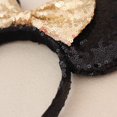 thumbnail image 4 of HSHDLDF Minnie Mouse Serre-Tête Oreilles Minnie Mouse Serre-Tête Oreilles Adapté au Jeu de Rôle pour Fille et Femmes (Noir+or), 4 of 5