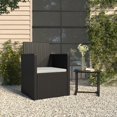 thumbnail image 1 of vidaXL Garden Armchair with Cushion Black Poly Rattan, 1 of 5