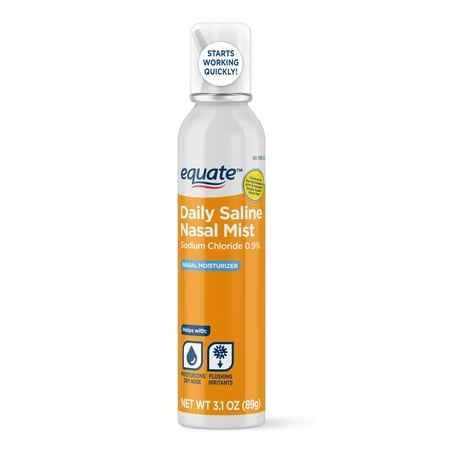 Equate Daily Saline Nasal Mist Spray - Nasal Moisturizer - 3.1oz, Compare to Simply Saline™ Nasal Mist