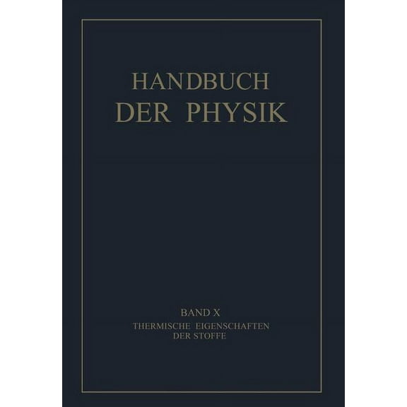 Thermische Eigenschaften Der Stoffe, (Paperback)