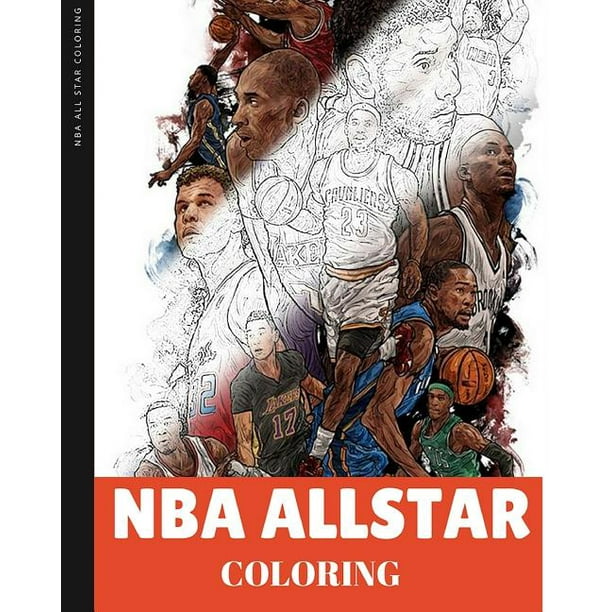 Download Nba Allstar Coloring Book Basketball Coloring For Adult And Kid Walmart Com Walmart Com