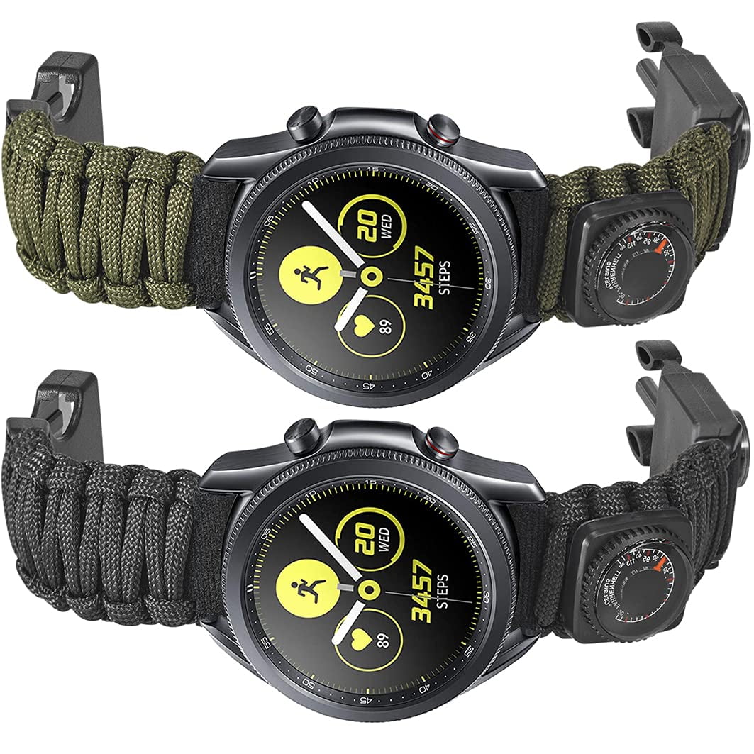 Onewly Compatible with Samsung Galaxy Watch 3 Band 45mm Multi Functional Outdoor Survival Umbrella Rope 22mm Watch Strap for Gear S3 Frontier Classic Galaxy Watch 46mm 2019 Walmart
