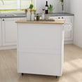 Kitchen Cart with Small Narrow Island Cart on Wheels Wood Top