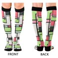 thumbnail image 4 of FORMRS Womens Knee High Socks Casual Long Thick Travel Daily Wear, 1 Pair, Green Abstract Geometric, 4 of 6
