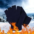 thumbnail image 2 of MESSUEN Fingerless Gloves for Women Thermal Gloves for Women Cold Weather Gloves Heat Glove Jersey Gloves for Men Gloves for Men Womens Gloves for Cold Weather Dark Blue One Size, 2 of 2