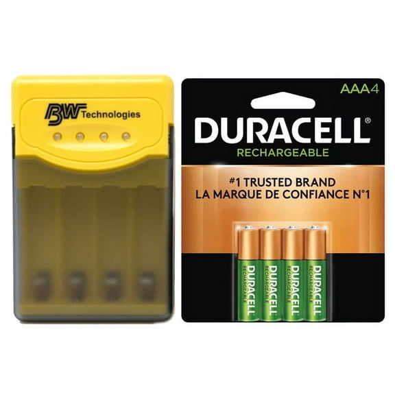 Quest Q2 Smart Charger   8 AAA Duracell Rechargeable (DX2400) Batteries (900 mAh)