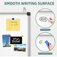 thumbnail image 3 of Magnetic Dry Erase Whiteboard - 46 x 33 Inch White Board - 4 x 3 Large Wall-Mounted Board with Silver Aluminum Frame, 1 Magnetic Eraser, 2 Pens, Detachable Marker Tray, 6 Magnets, 3 of 9