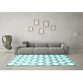 thumbnail image 3 of Ahgly Company Indoor Rectangle Trellis Turquoise Blue Contemporary Area Rugs, 7' x 10', 3 of 4