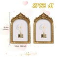 thumbnail image 6 of 2Pcs Arch Picture Frames-Golden Window Shaped European Vintage Style, Tabletop And Wall Decor, Arch Lace Design, Perfect For Wedding, Anniversary, Valentine'S Day, Home Decor, Special Gift, 6 of 10
