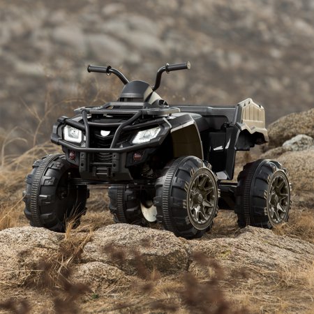 Best Best Choice Products 12V Powered Extra-Large Kids ATV Quad 4 Wheeler Ride On Spring Suspension MP3 Lights Storage Bin deal