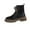 Black, variant on Casual Outdoors Slip On Lace Up Ankle Bootie Lightweight Side Zipper Low Heel Booties Women's Casual Fall Winter Warm Round Toe Boots