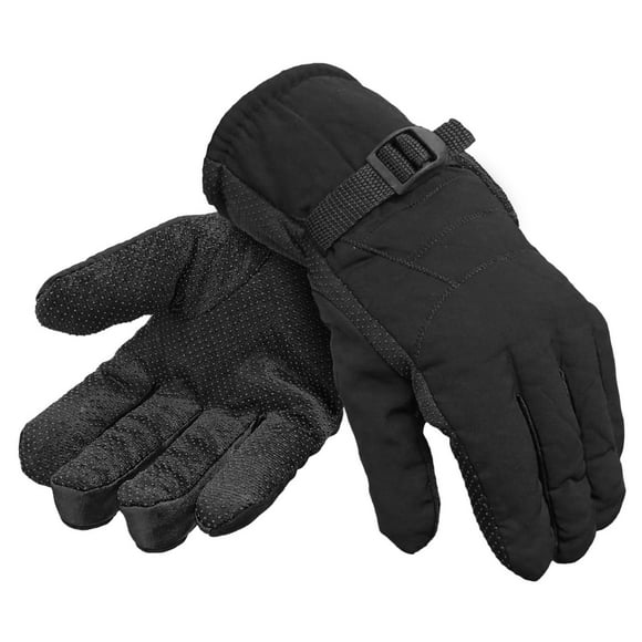 Men's Thinsulate 3M Water Resistant Fully Fleeced Lined Adult Winter Snow Ski Black Men Glove, Male