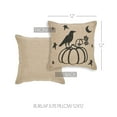 thumbnail image 3 of Raven Harvest Burlap Jute Pillow 12x12, 3 of 4