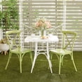 thumbnail image 3 of DecMode 22"W, 35"H Metal Farmhouse Outdoor Dining Chair, Green, 2-Piece, 3 of 10
